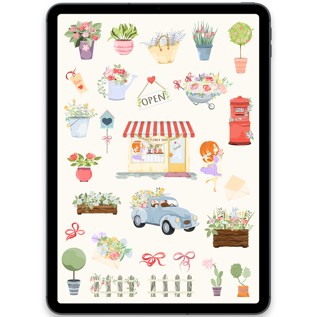 Flower Market Stickers